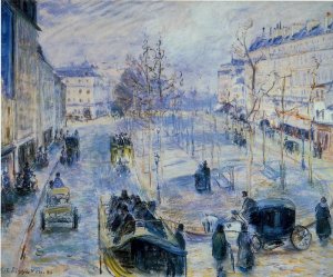 Boulevard de Clichy, Winter, Sunlight Effect by Art