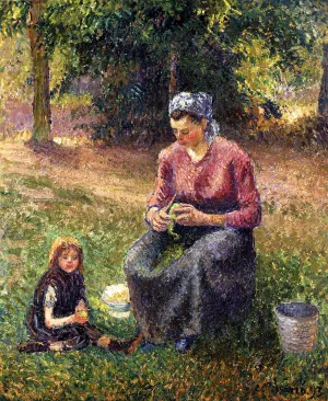 Peasant Woman and Child, Eragny