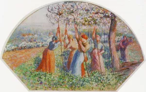 Peasants Planting Pea Sticks