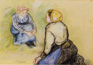 Seated Peasant and Knitting Peasant by Art