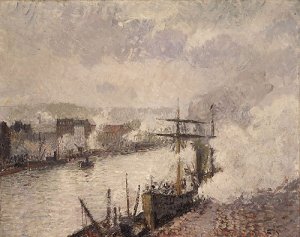 Steamboats in the Port of Rouen by Art