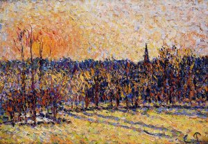 Sunset, Bazincourt Steeple by Art