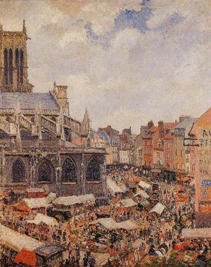 The Market by the Church of Saint-Jacques, Dieppe by Art