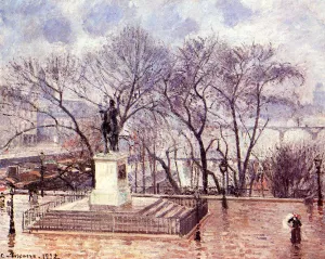 The Raised Terrace of the Pont-Neuf, Place Henri IV: Afternoon, Rain