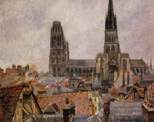 The Roofs of Old Rouen: Grey Weather aka The Cathedral