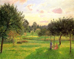 Two Women in a Meadow: Sunset at Eragny