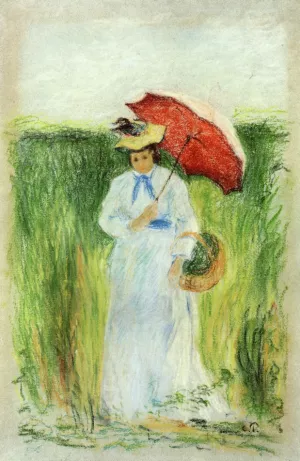 Young Woman with an Umbrella